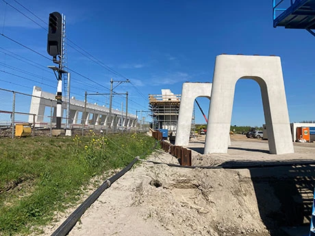 Bouw van de Zuidwestboog Meteren