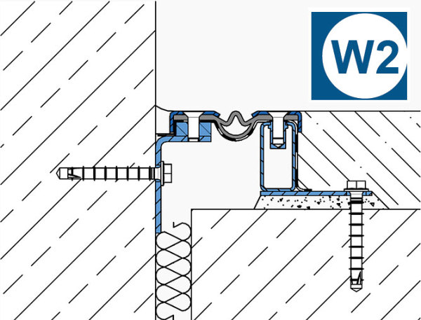 Waterdichte dilatatievoeg doorsnede W2