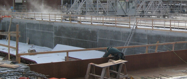 bouw van drinkwatersysteem