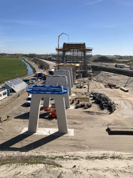 Bouw van de Zuidwestboog bij Meteren (2)